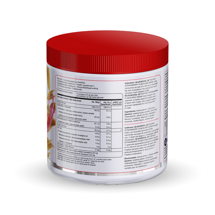 GlucaChol-22® Instant Strawberry Flavoured Drink